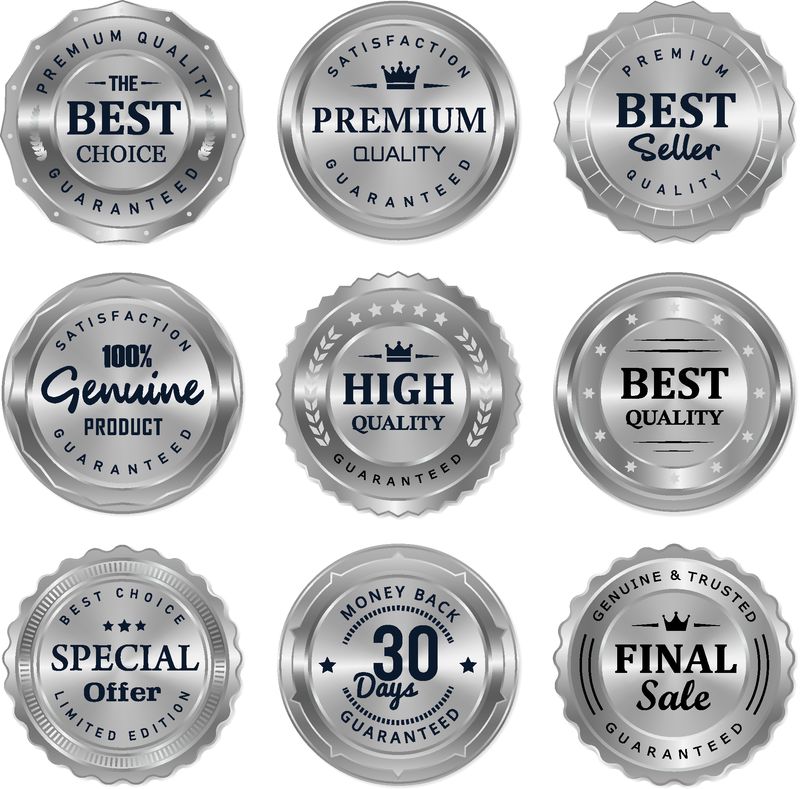 豪华印章银徽章与金属工艺品 卓越品质的象征