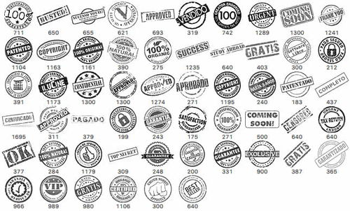 打造专属印记 英文徽章、标记、盖章及纪念币PS笔刷资源推荐